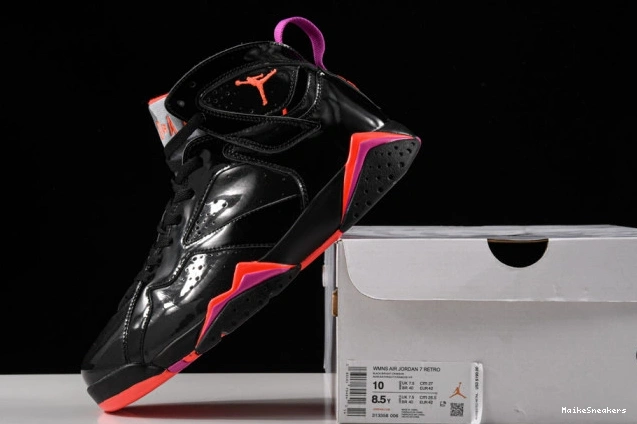 MaikeSneakers Jordan 7 Black Patent Retro Air 313358-006 0805